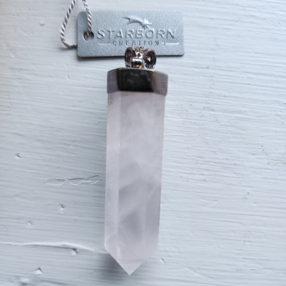 Rose Quartz Sterling Silver Pendant - Picture 4 of 4